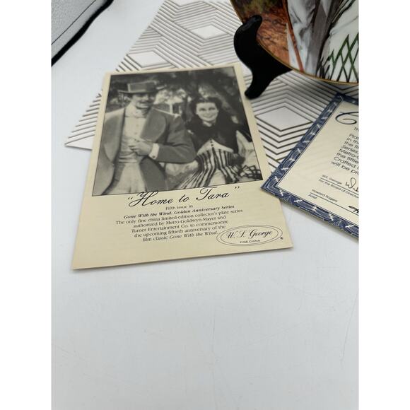 Gone With The Wind " Home To Tara" Bradford Exchange Collectors Plate New In Box - Picture 2 of 4